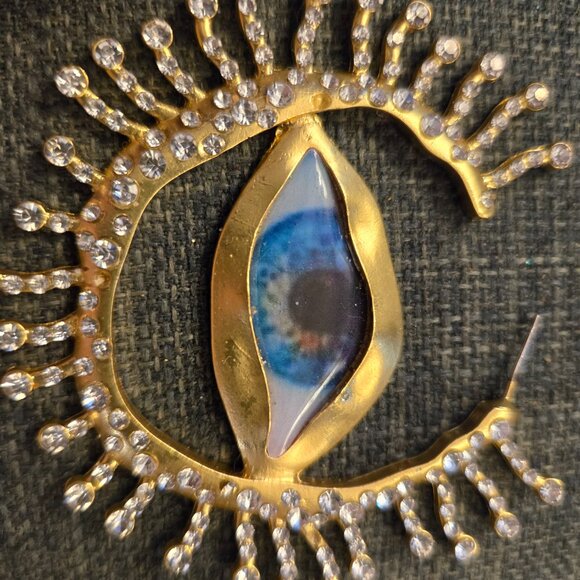 Gorgeous BLUE  Protect From Evil Eye  Beautifully Greek, large, over 2 inches - Picture 2 of 2